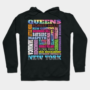 Queens New York Neighborhoods Skyline Pride Gifts Hoodie